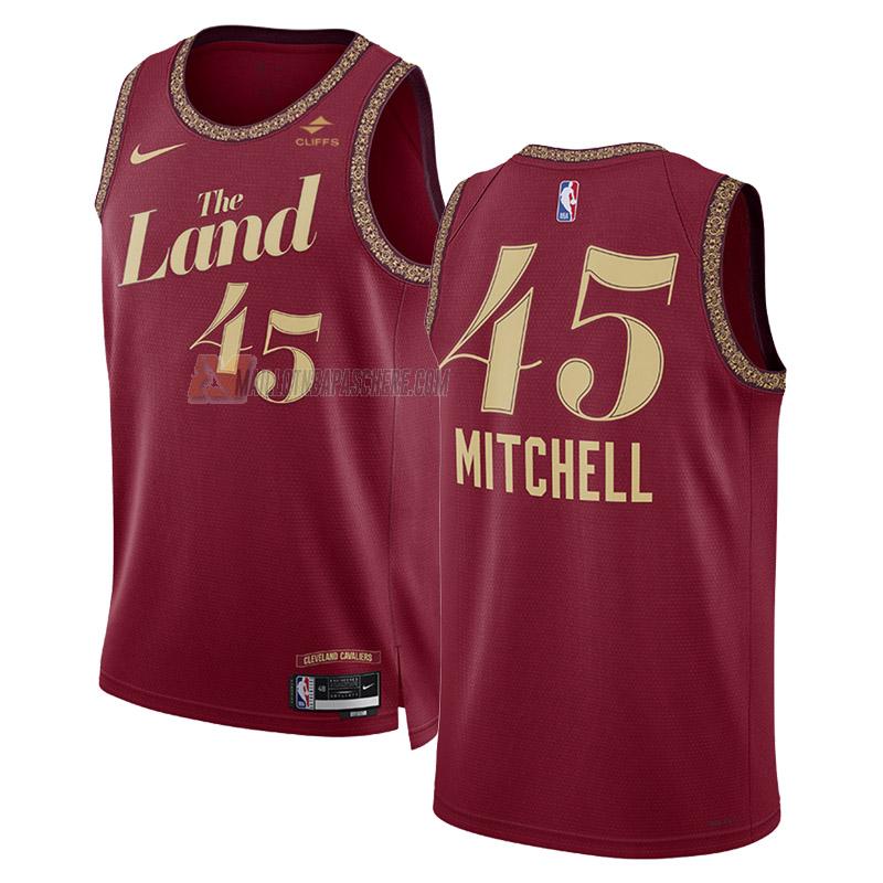 maillot donovan mitchell cleveland cavaliers de 45 homme noir city edition 2023-24