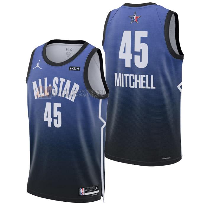 maillot donovan mitchell nba all-star de 45 homme bleu 2023