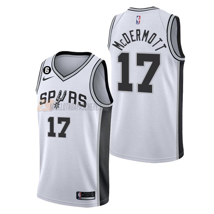 maillot doug mcdermott san antonio spurs de 17 homme blanc association edition 2023