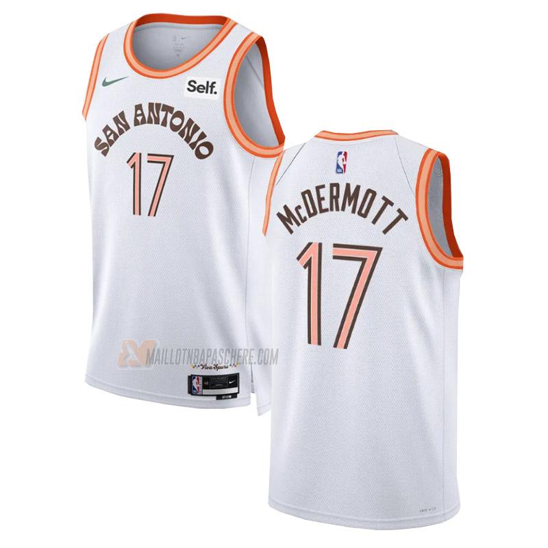 maillot doug mcdermott san antonio spurs de 17 homme blanc city edition 2023-24