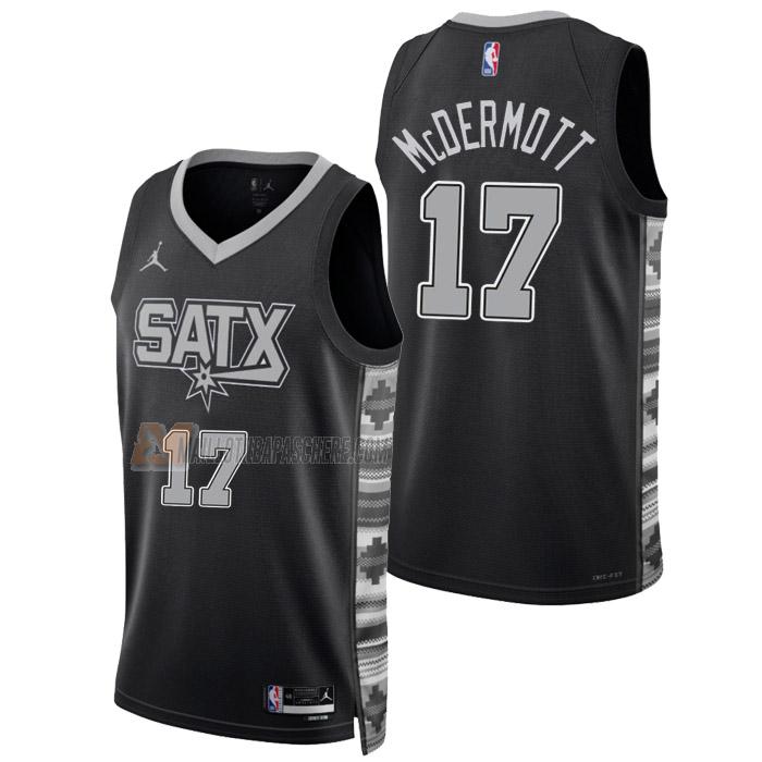 maillot doug mcdermott san antonio spurs de 17 homme noir statement edition 2023