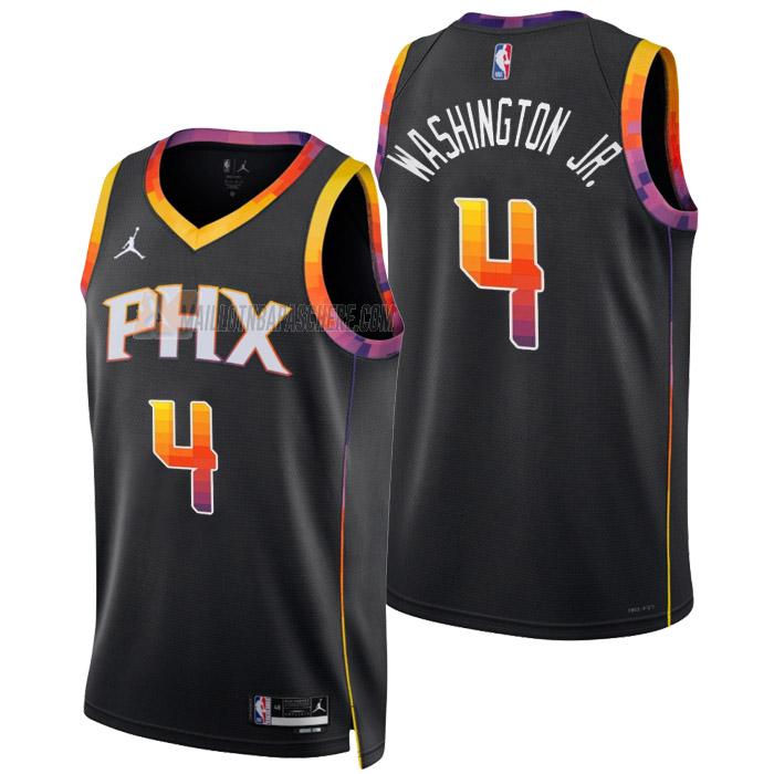 maillot duane washington jr phoenix suns de 4 homme noir statement edition 2023