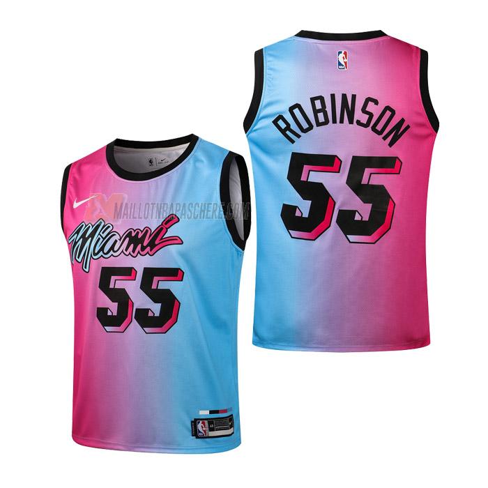 maillot duncan robinson miami heat de 55 enfant rose city edition 2021