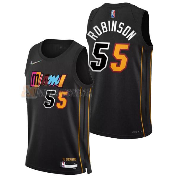 maillot duncan robinson miami heat de 55 homme noir city edition 2022