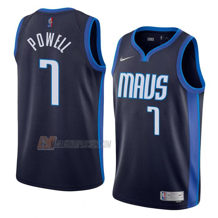 maillot dwight powell dallas mavericks de 7 homme bleu marine earned edition 2022