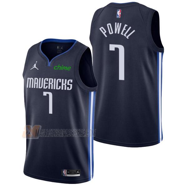 maillot dwight powell dallas mavericks de 7 homme bleu marine statement edition 2022