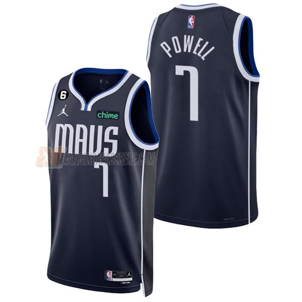 maillot dwight powell dallas mavericks de 7 homme bleu marine statement edition 2023