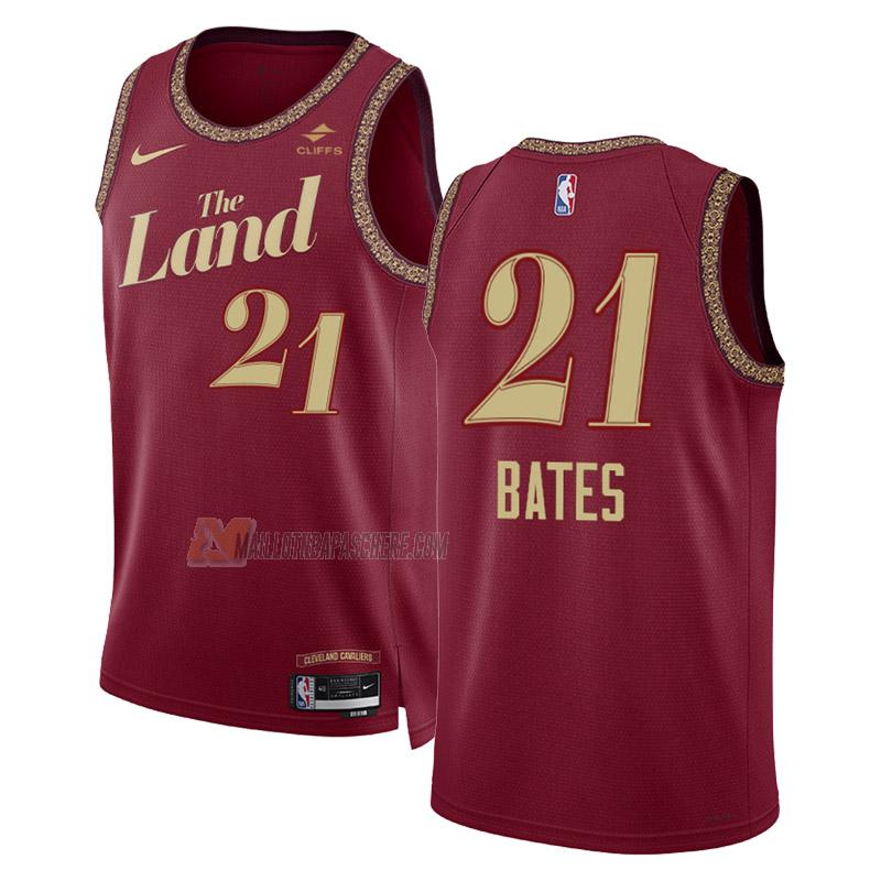 maillot emoni bates cleveland cavaliers de 21 homme noir city edition 2023-24