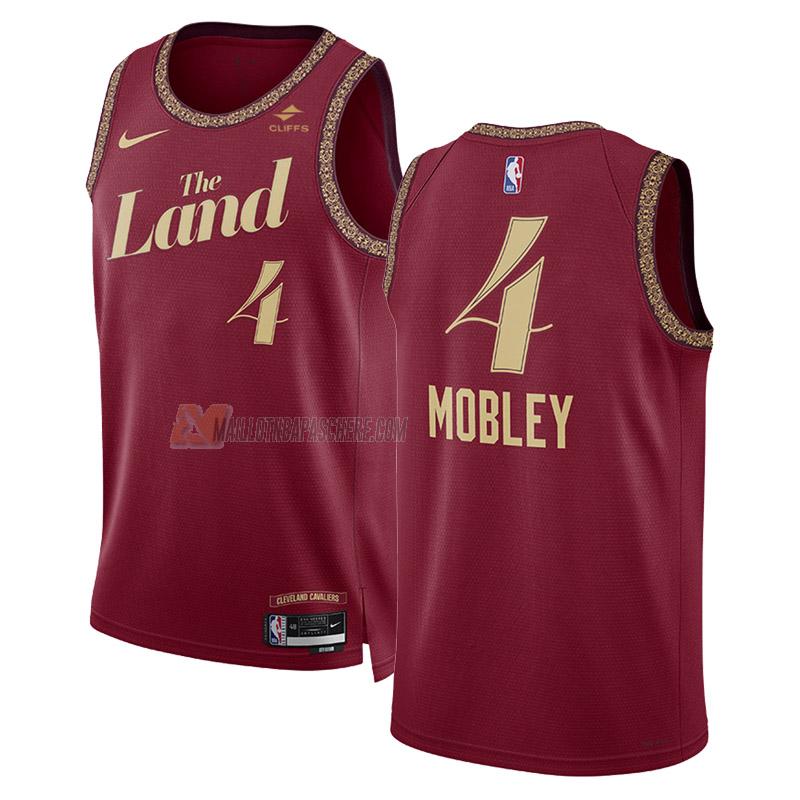 maillot evan mobley cleveland cavaliers de 4 homme noir city edition 2023-24