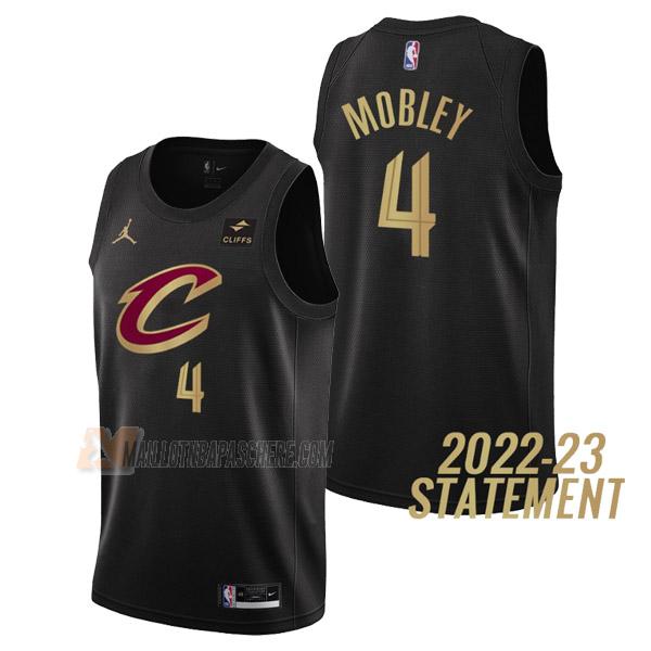 maillot evan mobley cleveland cavaliers de 4 homme noir statement edition 2023