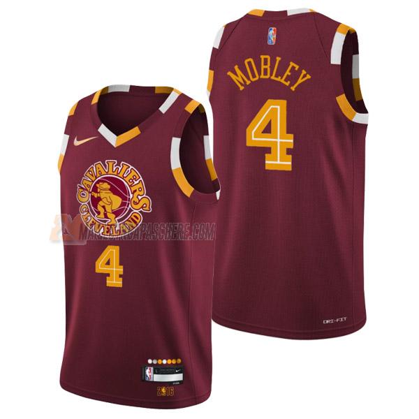 maillot evan mobley cleveland cavaliers de 4 homme rouge city edition 2022