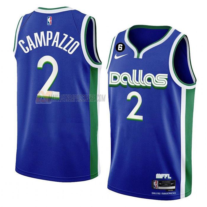 maillot facundo campazzo dallas mavericks de 2 homme bleu city edition 2023