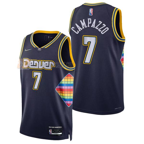 maillot facundo campazzo denver nuggets de 7 homme bleu marine city edition 2022