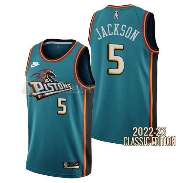 maillot frank jackson detroit pistons de 5 homme sarcelle classic edition 2023