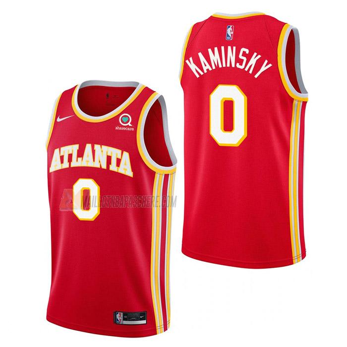 maillot frank kaminsky atlanta hawks de 0 homme rouge icon edition 2023