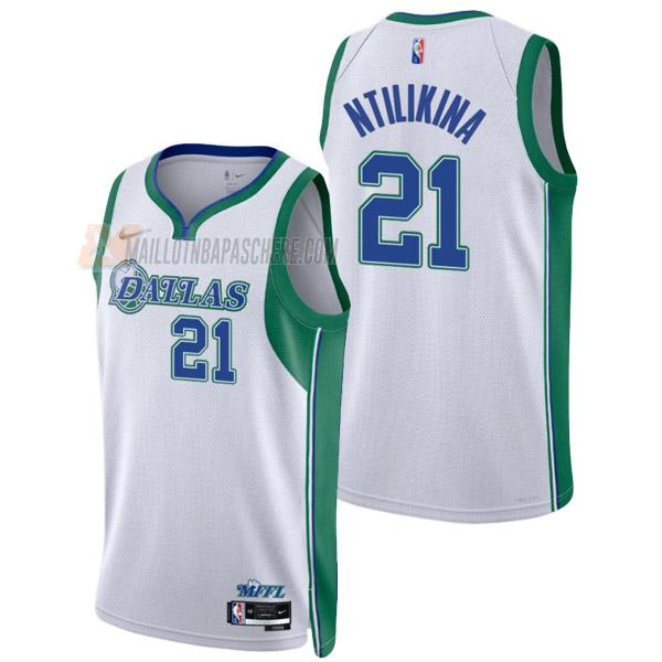 maillot frank ntilikina dallas mavericks de 21 homme blanc city edition 2022