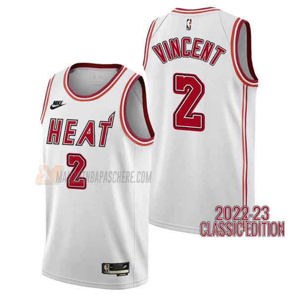 maillot gabe vincent miami heat de 2 homme blanc classic edition 2023