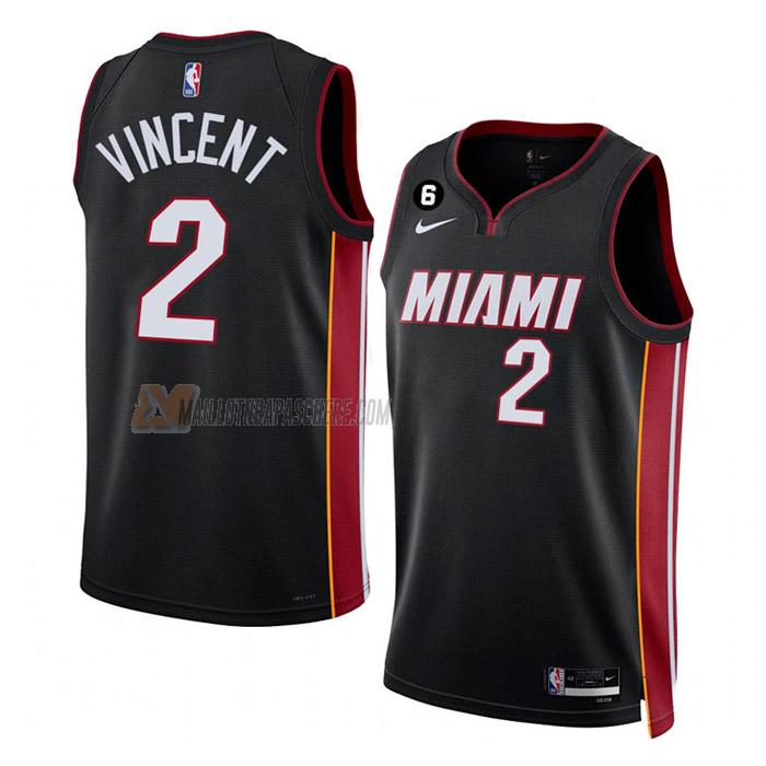 maillot gabe vincent miami heat de 2 homme noir icon edition 2023