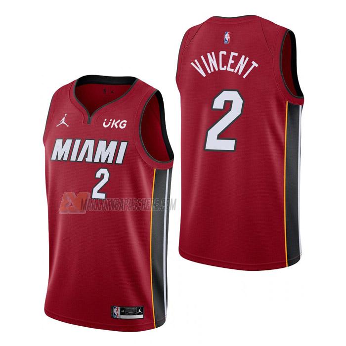 maillot gabe vincent miami heat de 2 homme rouge statement edition 2023