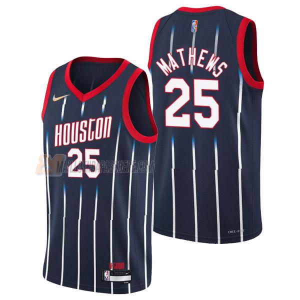 maillot garrison mathews houston rockets de 25 homme bleu city edition 2022