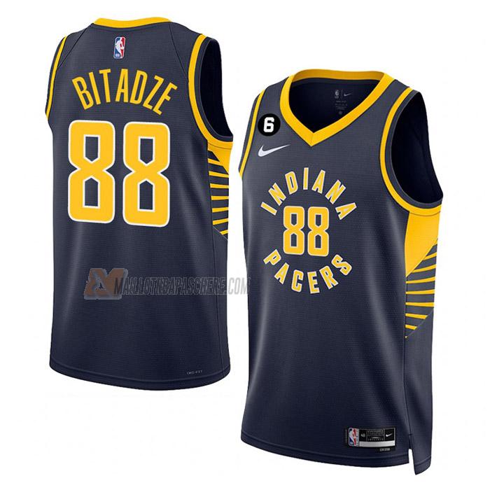 maillot goga bitadze indiana pacers de 88 homme bleu marine icon edition 2023