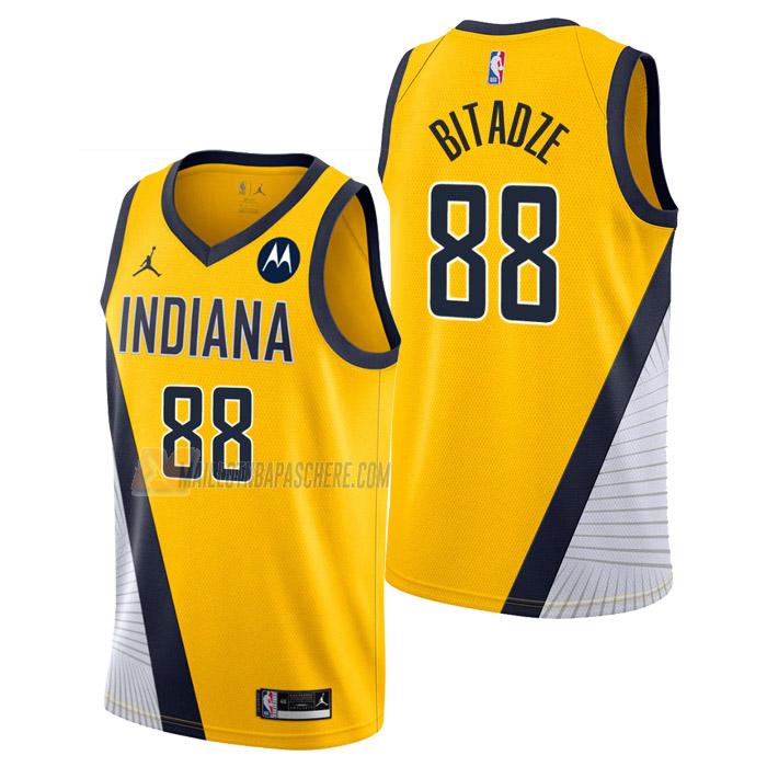 maillot goga bitadze indiana pacers de 88 homme jaune statement edition 2023