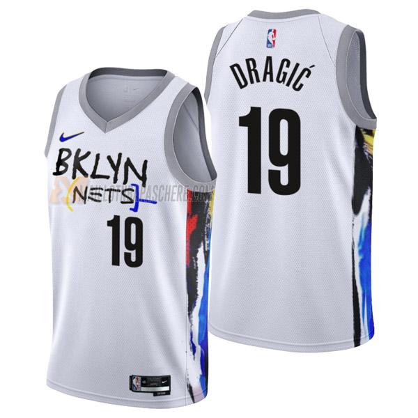 maillot goran dragic brooklyn nets de 19 homme blanc city edition 2023