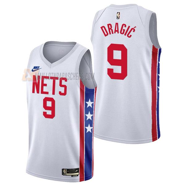 maillot goran dragic brooklyn nets de 9 homme blanc classic edition 2023