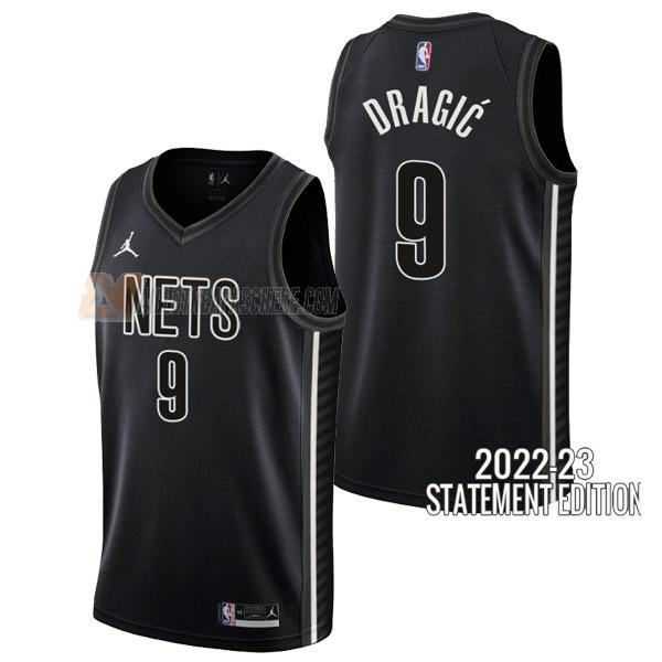 maillot goran dragic brooklyn nets de 9 homme noir statement edition 2023