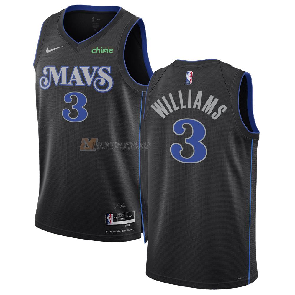 maillot grant williams dallas mavericks de 3 homme noir city edition 2023-24