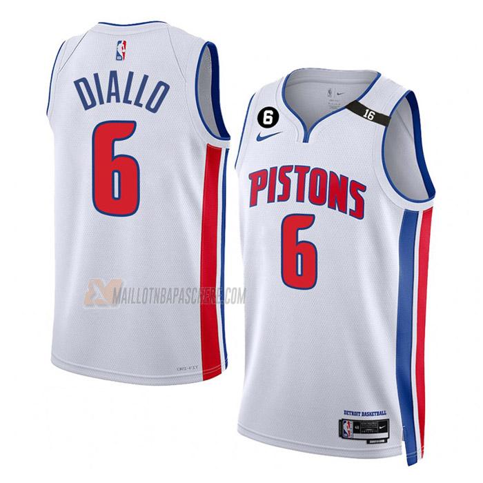 maillot hamidou diallo detroit pistons de 6 homme blanc association edition 2023