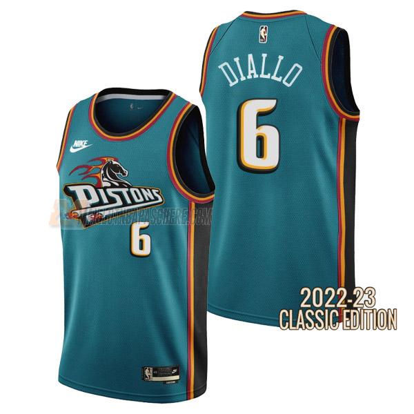 maillot hamidou diallo detroit pistons de 6 homme sarcelle classic edition 2023