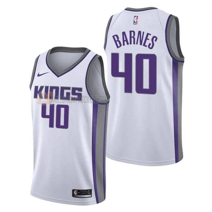 maillot harrison barnes sacramento kings de 40 homme blanc association edition 2023