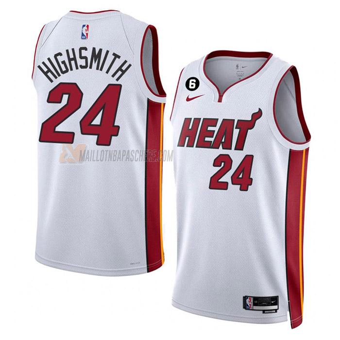 maillot haywood highsmith miami heat de 24 homme blanc association edition 2023