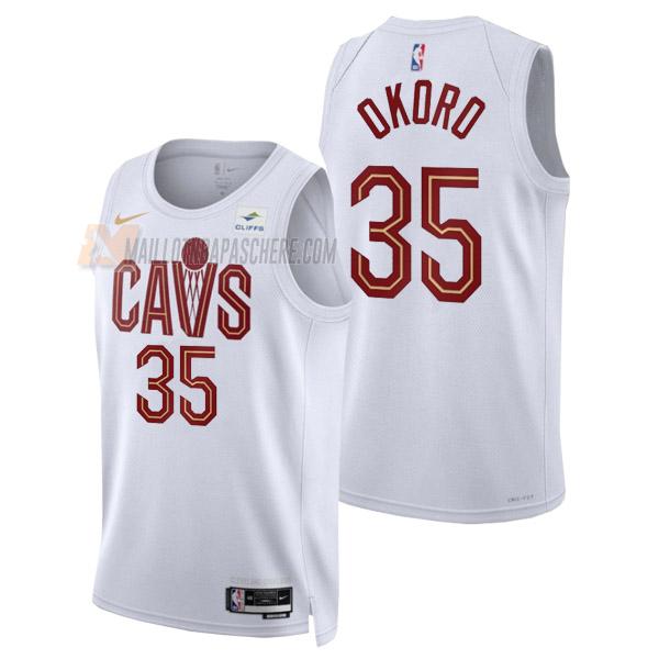 maillot isaac okoro cleveland cavaliers de 35 homme blanc association edition 2023