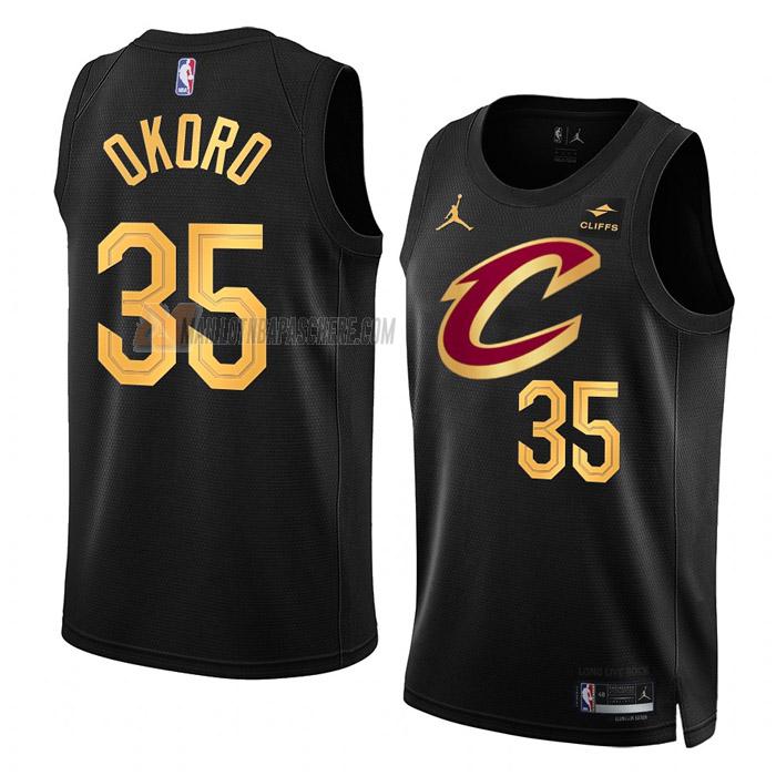 maillot isaac okoro cleveland cavaliers de 35 homme noir statement edition 2023