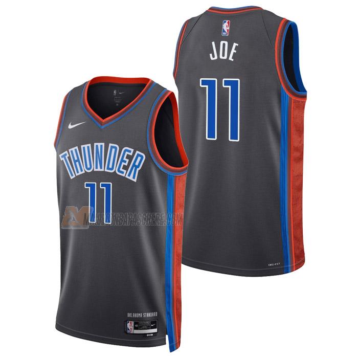 maillot isaiah joe oklahoma city thunder de 11 homme gris city edition 2023