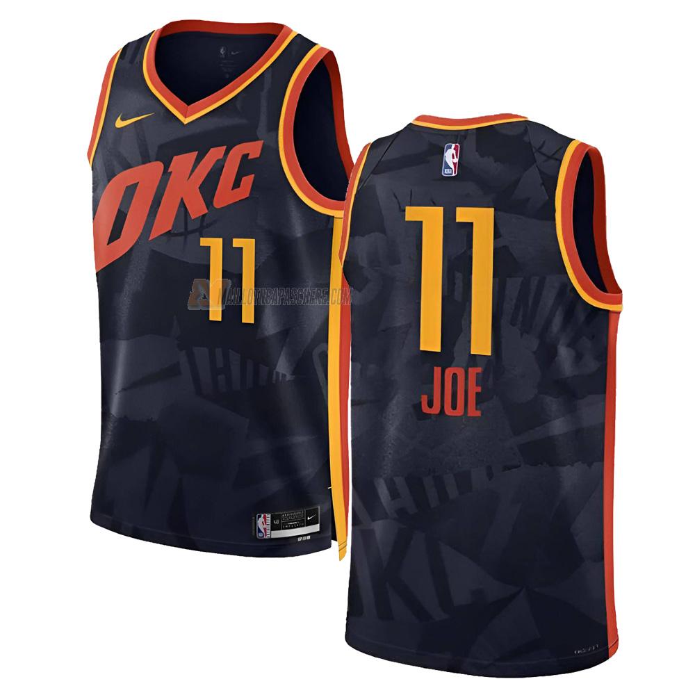 maillot isaiah joe oklahoma city thunder de 11 homme noir city edition 2023-24