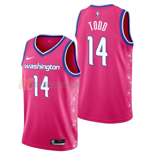 maillot isaiah todd washington wizards de 14 homme rose city edition 2023