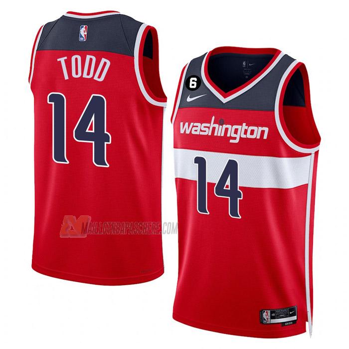 maillot isaiah todd washington wizards de 14 homme rouge icon edition 2023