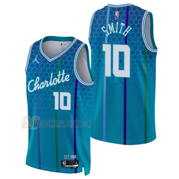 maillot ish smith charlotte hornets de 10 homme vert city edition 2022