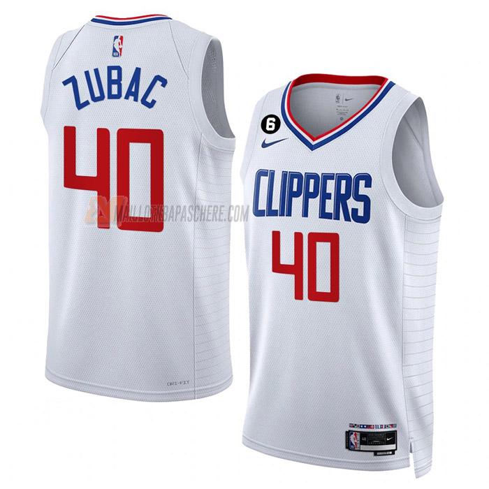 maillot ivica zubac los angeles clippers de 40 homme blanc association edition 2023