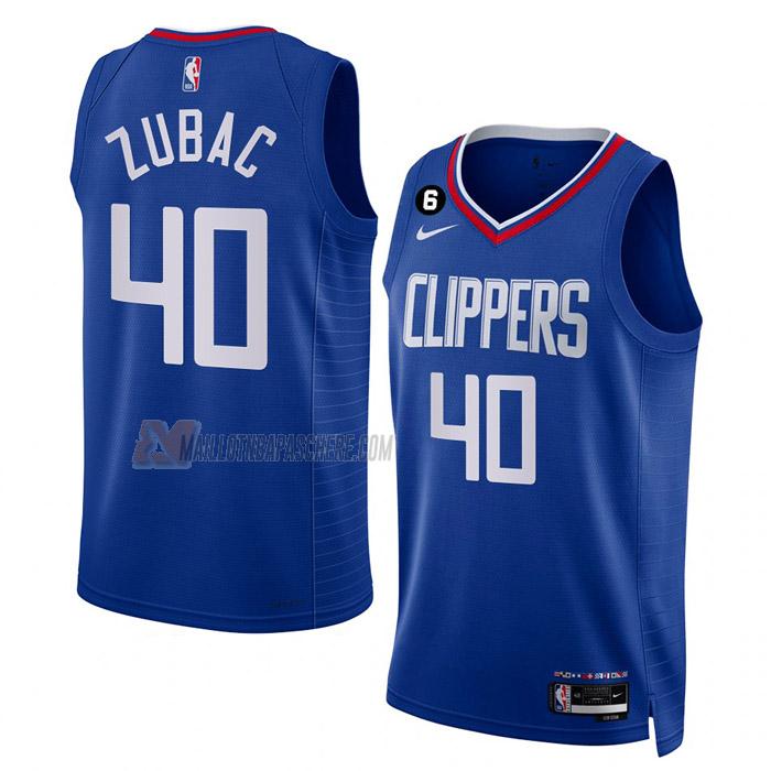 maillot ivica zubac los angeles clippers de 40 homme bleu icon edition 2023