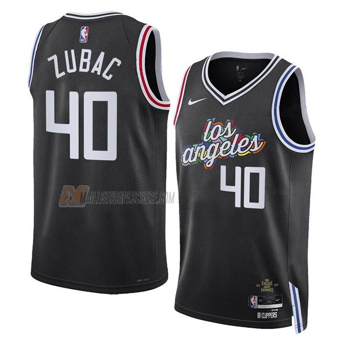 maillot ivica zubac los angeles clippers de 40 homme noir city edition 2023