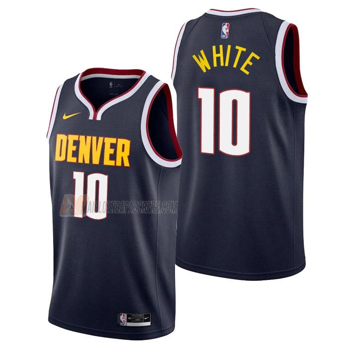 maillot jack white denver nuggets de 10 homme bleu marine icon edition 2023