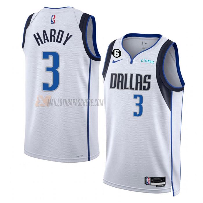 maillot jaden hardy dallas mavericks de 3 homme blanc association edition 2023