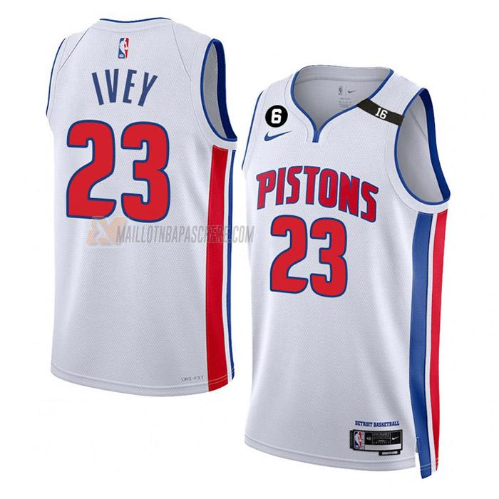 maillot jaden ivey detroit pistons de 23 homme blanc association edition 2023