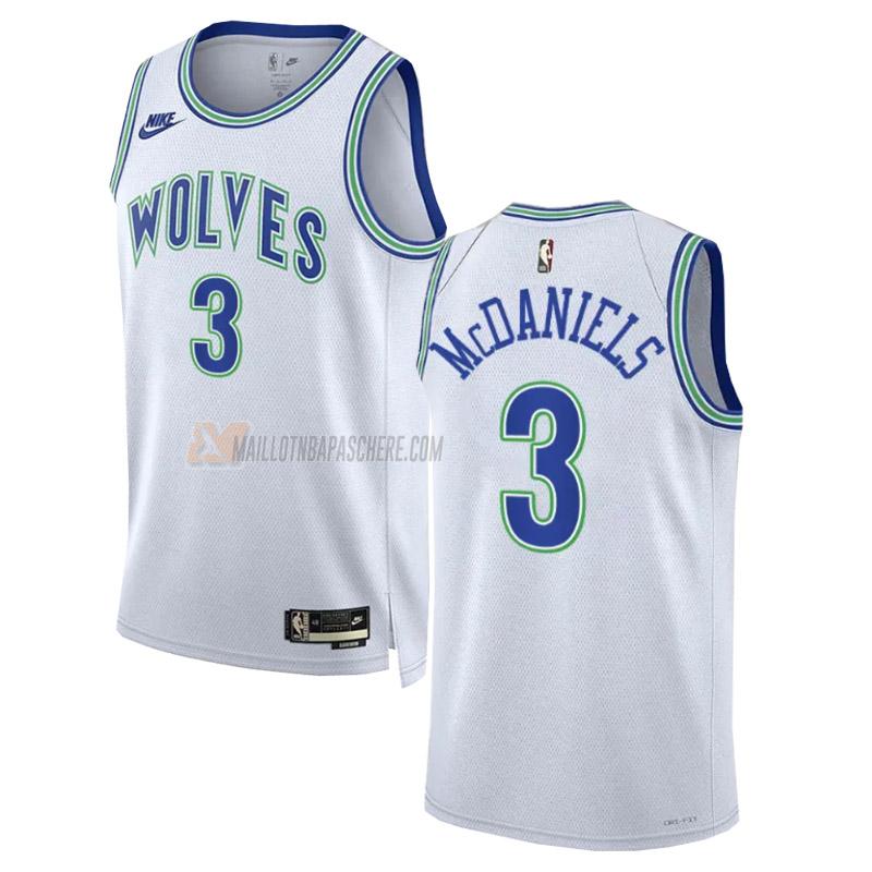 maillot jaden mcdaniels minnesota timberwolves de 3 homme blanc classic edition 2023-24