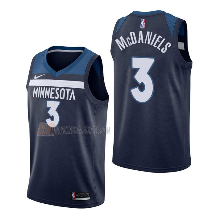 maillot jaden mcdaniels minnesota timberwolves de 3 homme bleu marine icon edition 2023