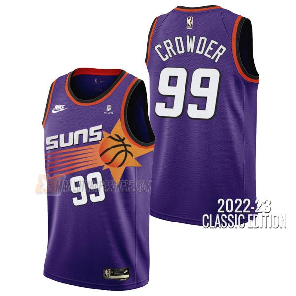 maillot jae crowder phoenix suns de 99 homme mauve classic edition 2023